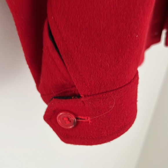 Red Vintage Burberry Bomber Jacket, Blue Nova Check Lining M/US 10 - Picture 4 of 13